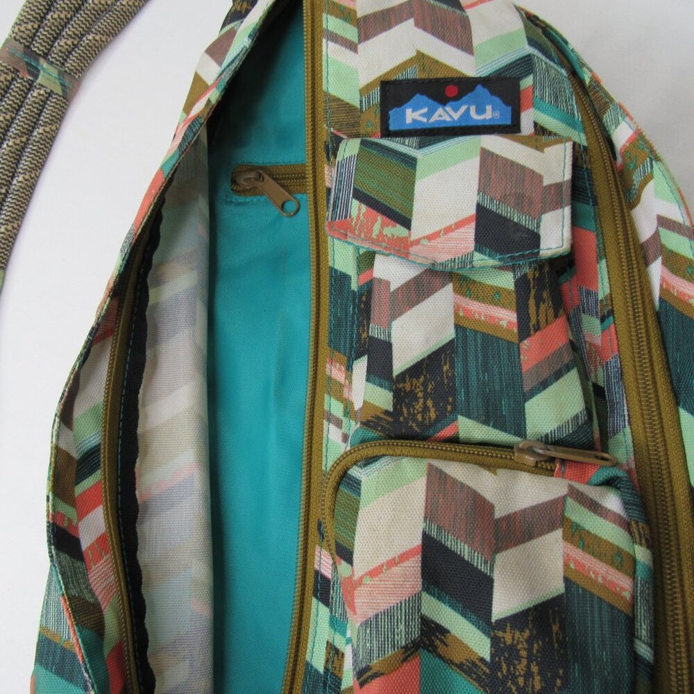 Kavu COASTAL BLOCKS Rope Sling Bag Backpack - Picture 8 of 9